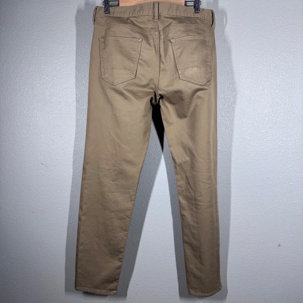 Banana Republic Travel Jean Mens 35x34 Slim Fit Khaki Tan Stretch Pants 5-Pocket